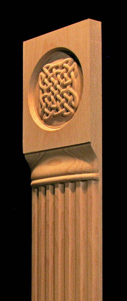 Pilaster - Celtic Knot and Fluting