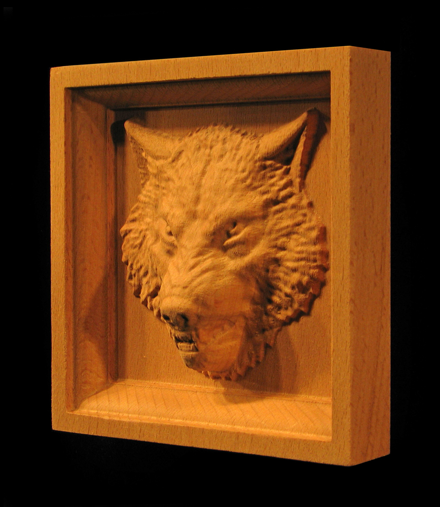 Corner Block - Wolf with Teeth