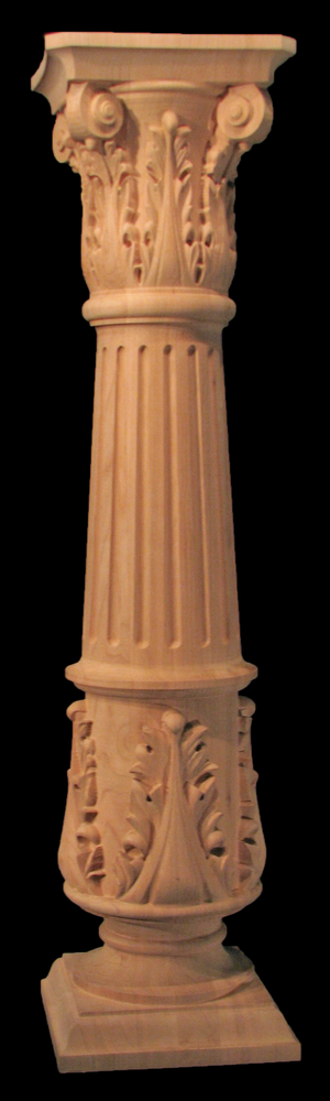Column Full or Half Round - Acanthus Base,  Fluted Body, Corinthian Top 8