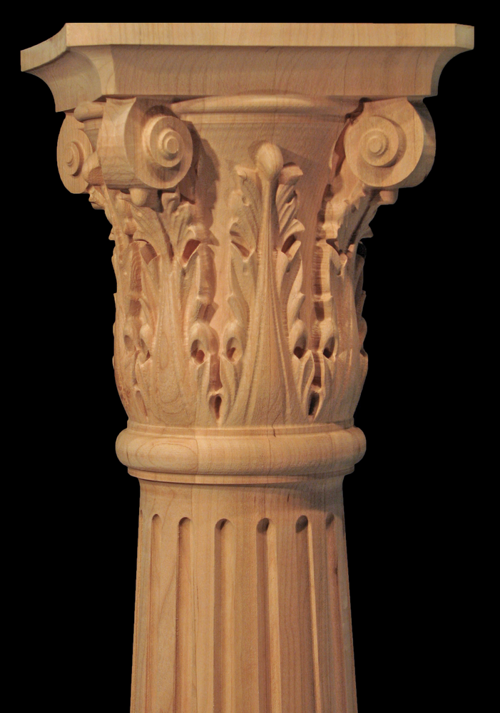 Column Full or Half Round - Acanthus Base,  Fluted Body, Corinthian Top 8