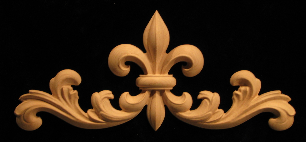 Onlay - Short - Fleur de Lis #3 w Scrolls