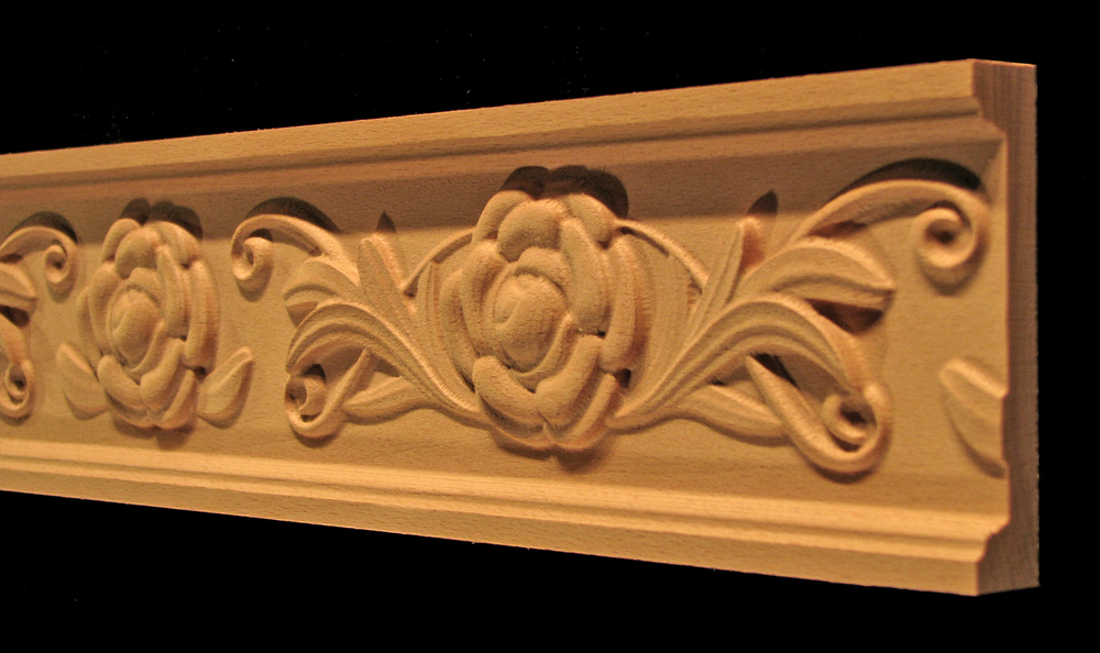 Frieze Moulding- Camellia Flower and Scroll