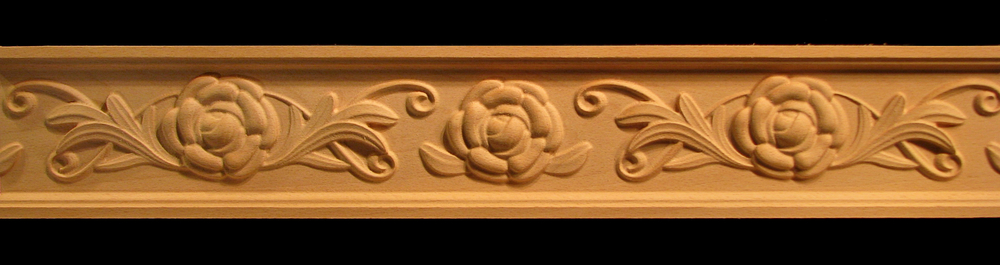Frieze Moulding- Camellia Flower and Scroll