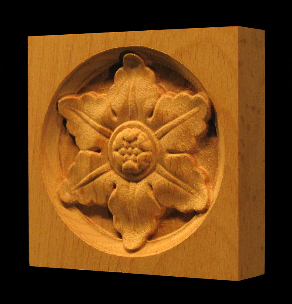 Corner Block - Flower, 6 Petal