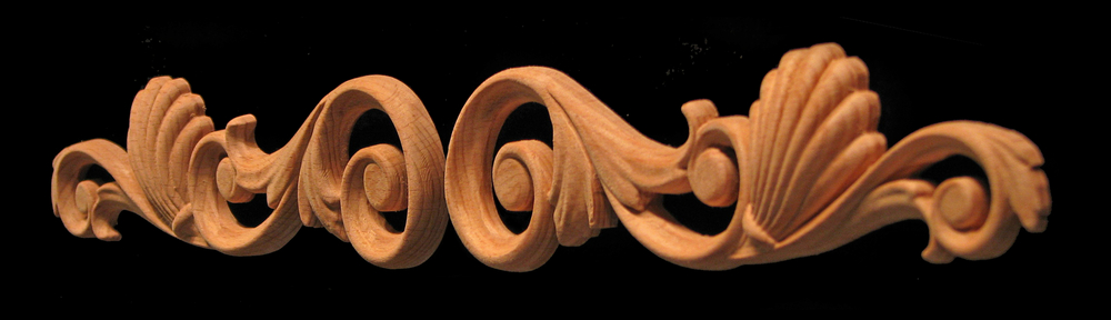 Onlay - Volutes with Shells - Left & Right Pair