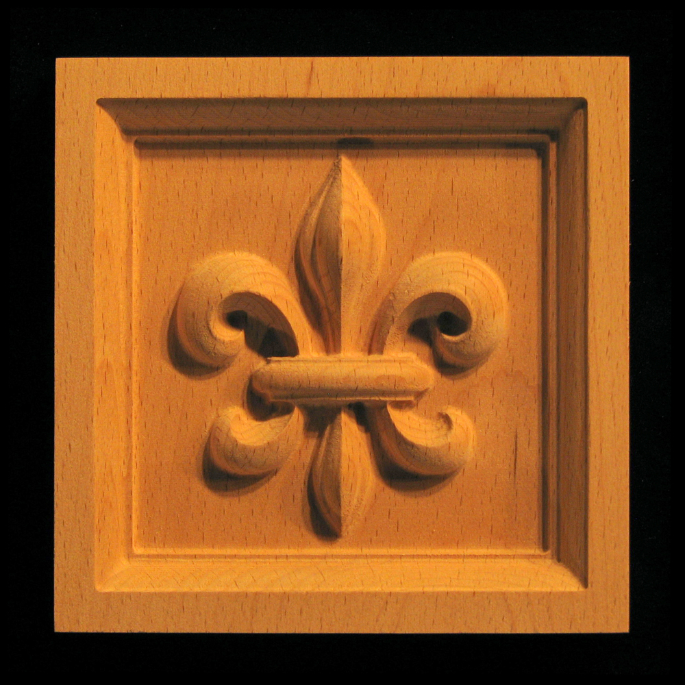 Corner Block - Fleur de Lis #3