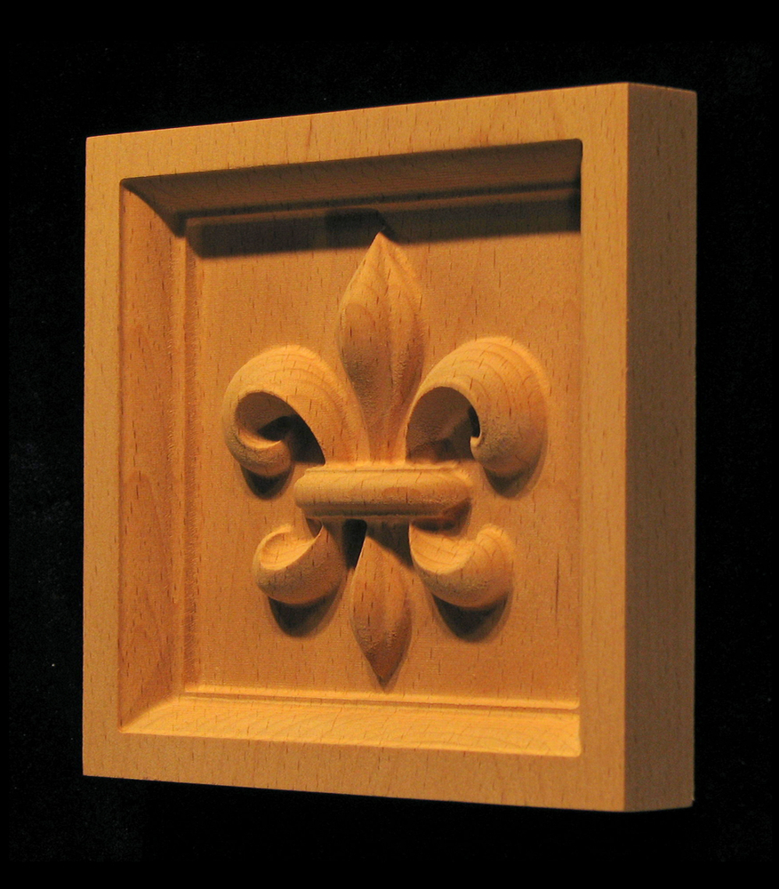 Corner Block - Fleur de Lis #3