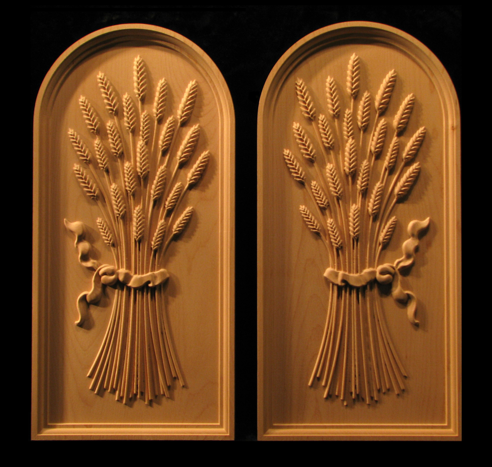 Panel - Wheat with Ribbon