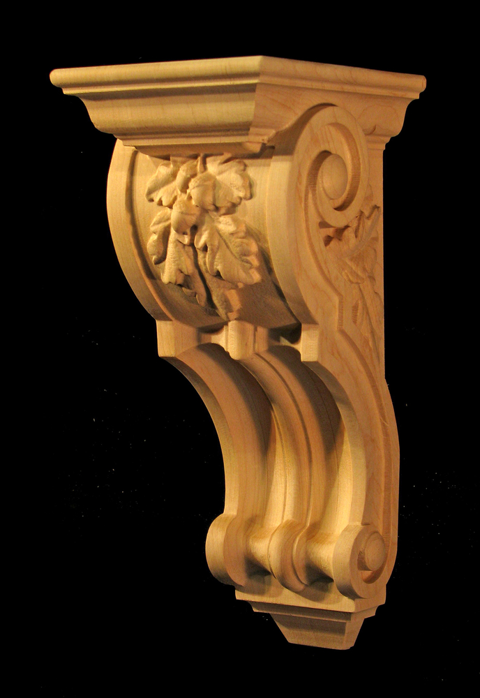 Corbel - Oak Leaves - 5W x 12T x 6D