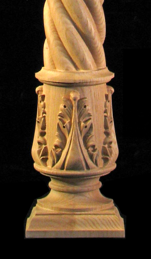 Column Full or Half Round - Acanthus Base,  Spiral Body, Corinthian Top - 6