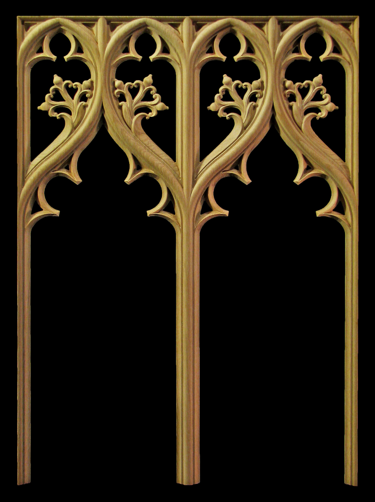 Carved Gothic Mullion Panel