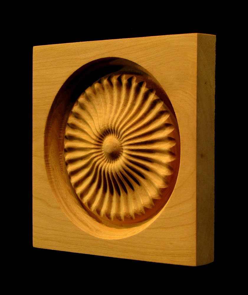 Block - Deco Fan carved wood