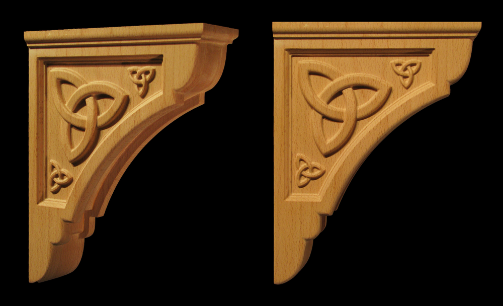 Triple Celtic Trinity Bracket | Corbels , Brackets and Plinths