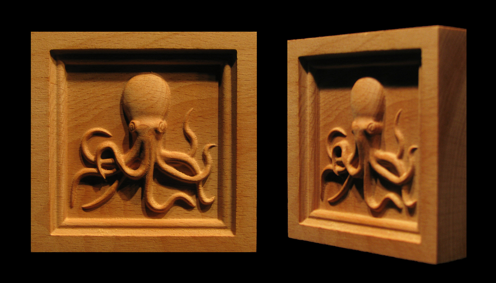 Octopus Corner Block | Whimsical Art, Medallions, & Client Projects