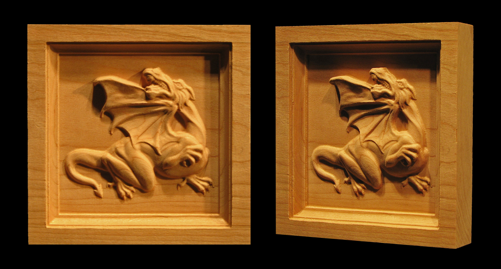 Dragon Corner Block | Whimsical Art, Medallions, & Client Projects