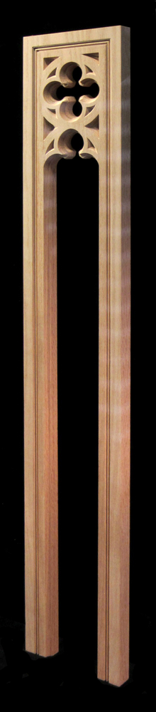 Pilaster -Gothic Quatrefoil- Pierced
