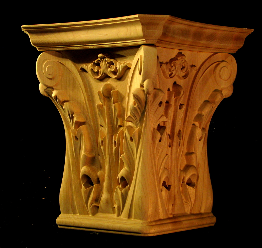 Large Acanthus Capital - 4 sided | Corbels , Brackets and Plinths