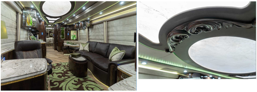 Marathon Coach - Custom Ceiling Onlay | Recreational Vehicles, RVs and Bus Conversions