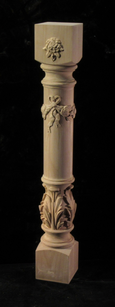 Rose Post with Acanthus Base | Columns, Legs, Capitals,  Newel Posts and Balusters