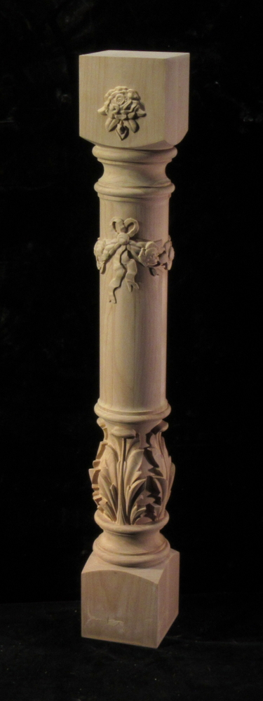 Rose Post with Acanthus Base | Columns, Posts,  and Legs