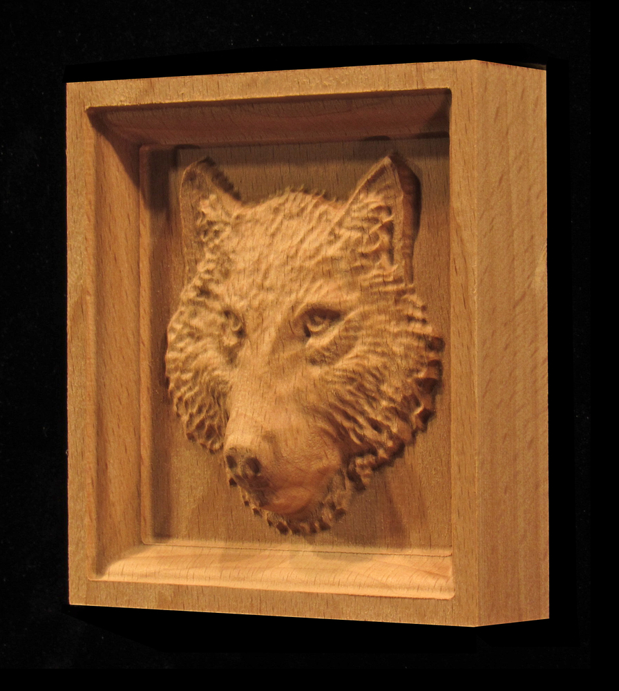 Corner Block - Wolf with Closed Mouth