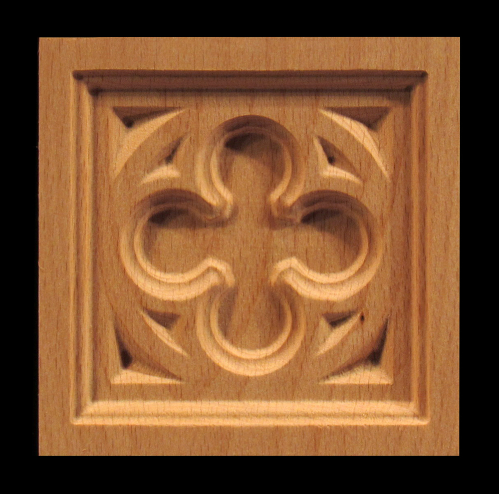 Corner Block - Gothic Quatrefoil