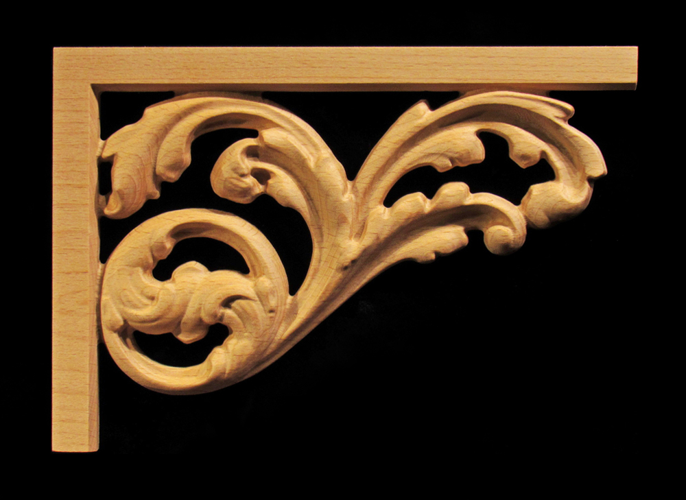 Stair Bracket - Acanthus Whimsey