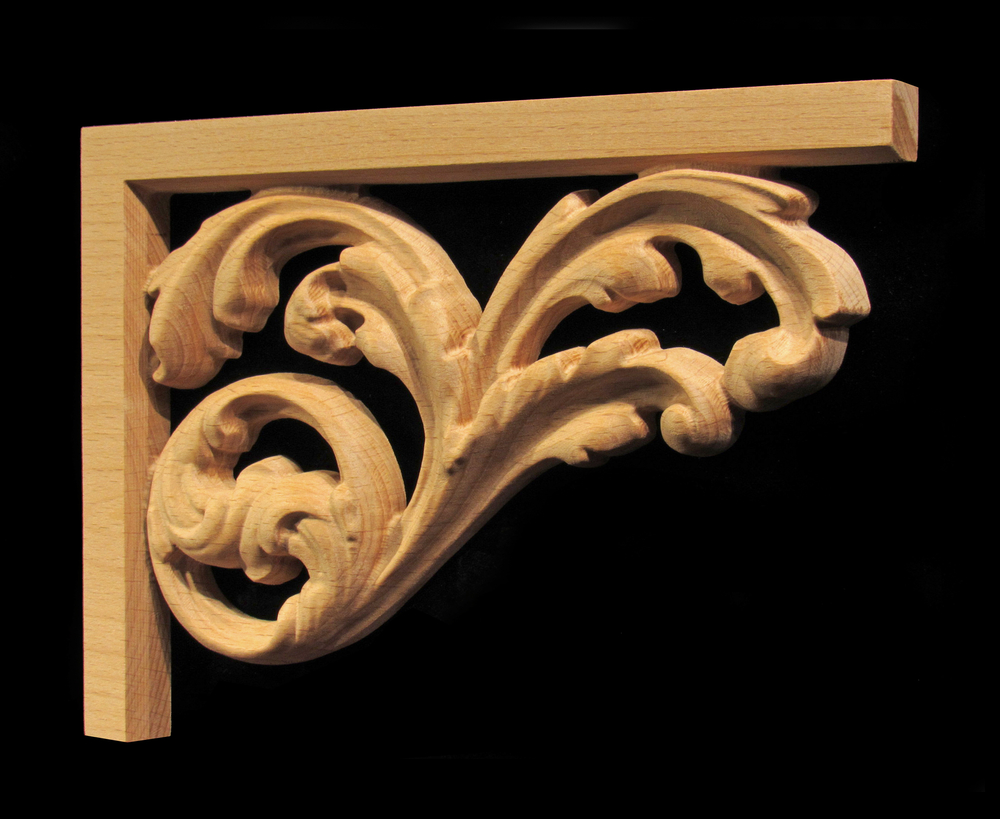 Stair Bracket - Acanthus Whimsey