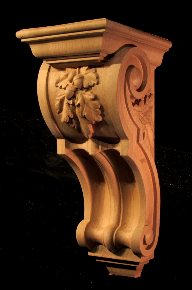 Corbel - Oak Leaves - 7.5W x 18T x 9D