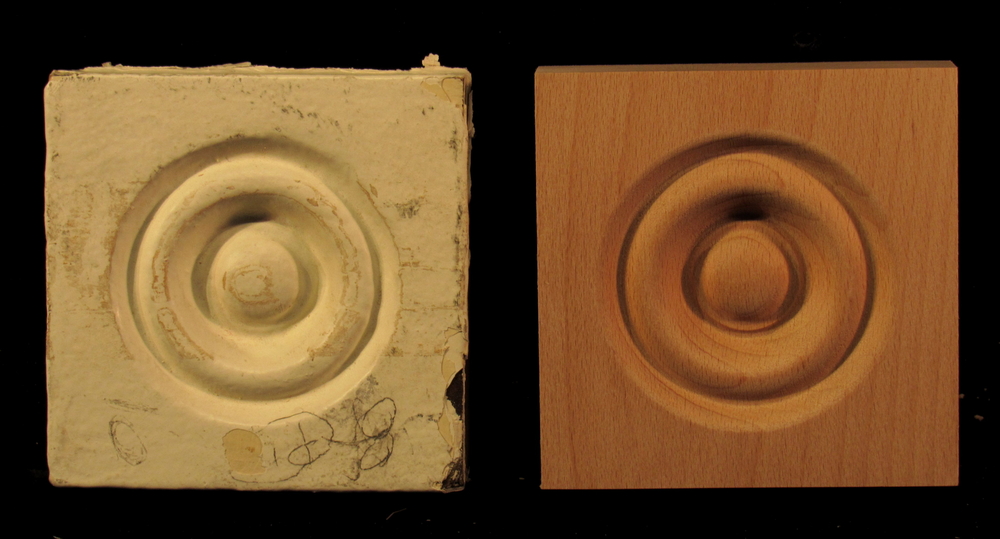 Bullseye Rosette and Corner Block Reproduction #2 | Bullseyes 2.5