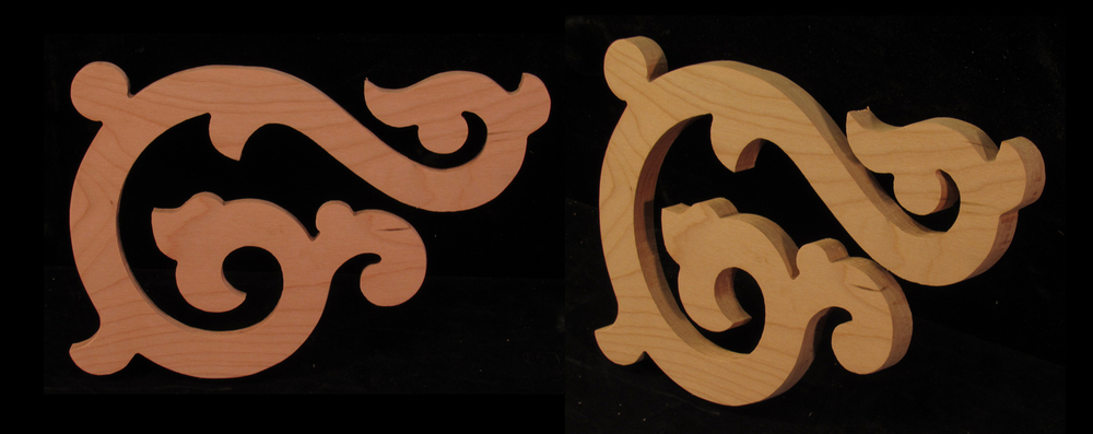 Stair Bracket Scroll - Custom Gingerbread cut out. | Corbels , Brackets, and Plinths