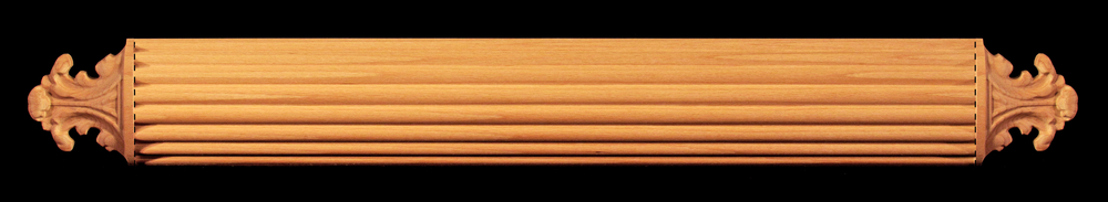 Reeded Onlay with Finial Ends (3 pc set)