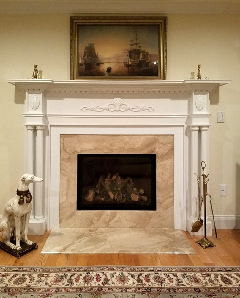 Fireplace Mantel with Accents | Fireplace Mantel Components