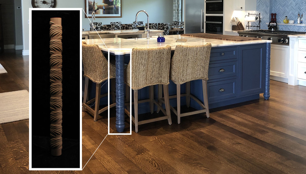 Palm Corner Post - Kitchen Island | Bars and Kitchen Islands