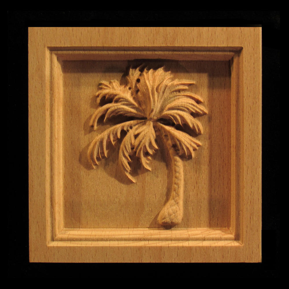 Corner Block - Palm Tree