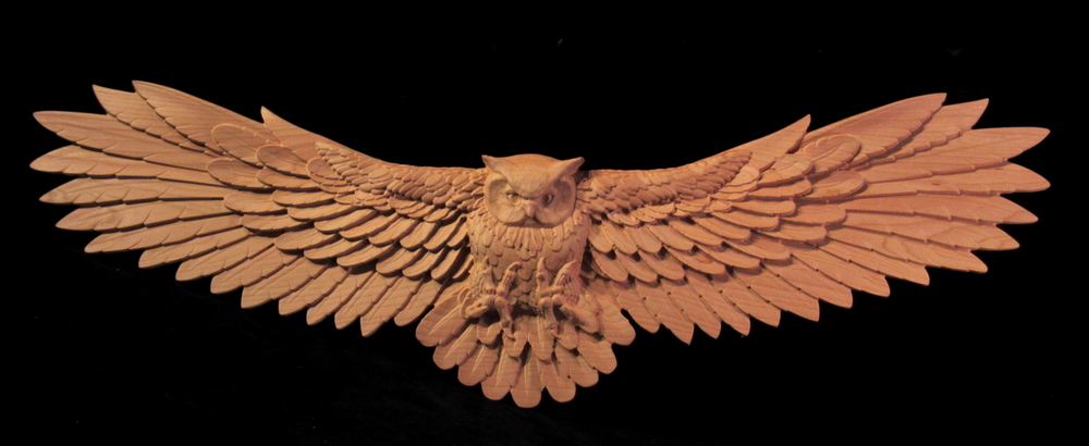 Owl in Flight | Custom Blocks and Onlays