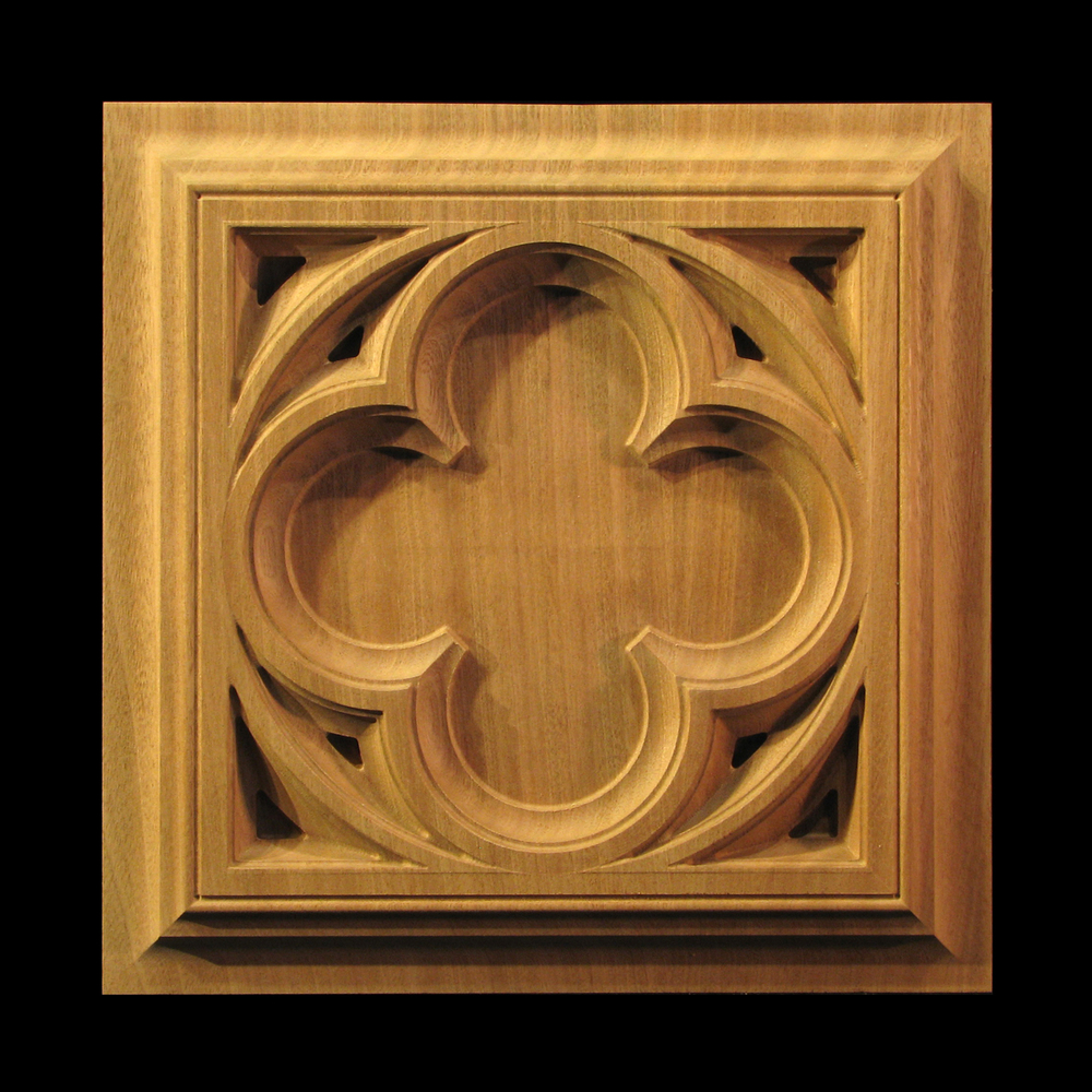 Plaque - Gothic Quatrefoil Square