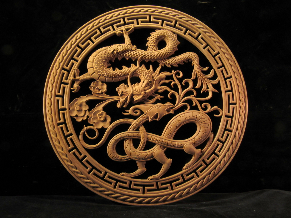 Dueling Dragons  Medallion | Whimsical Art, Medallions, & Client Projects