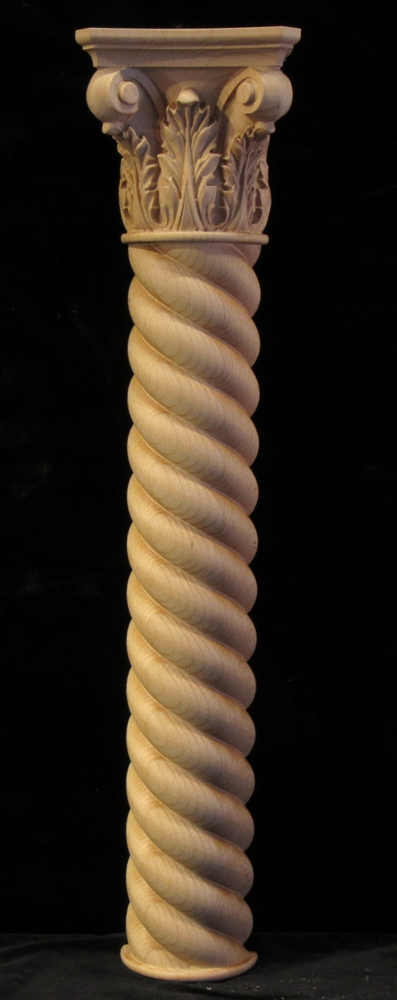 Spiral Column with Corinthian Acanthus Capital | Columns, Posts,  and Legs