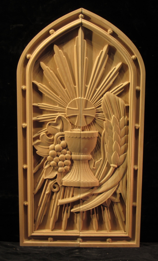 Sacresty Doors - Chalice, Host, Wheat , Grapes | Church and Liturgical Themes