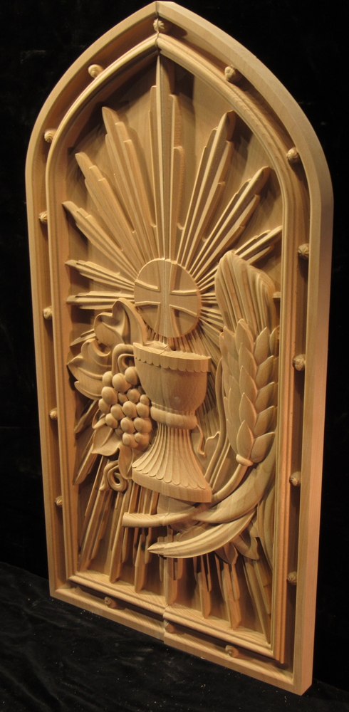 Sacresty Doors - Chalice, Host, Wheat , Grapes