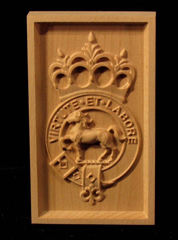 Clan Cochrane - Heraldry Block | Whimsical Art, Medallions, & Client Projects