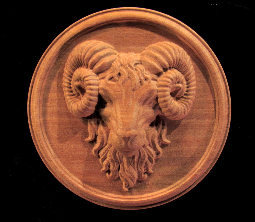 Ram Head Medallion | Whimsical Art, Medallions, & Client Projects