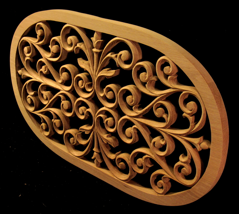Scrolled Ironwork Grille Panels for a Grate