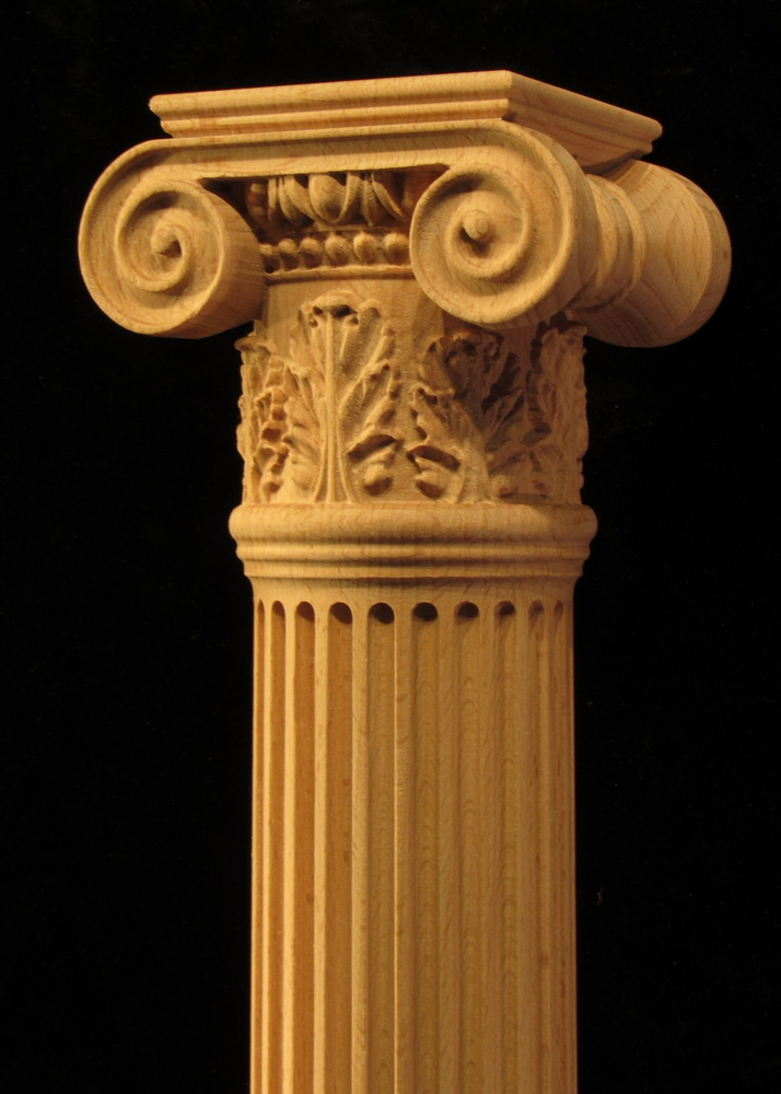 Ionic Column with Acanthus Leaves and Fluting | Columns, Posts,  and Legs