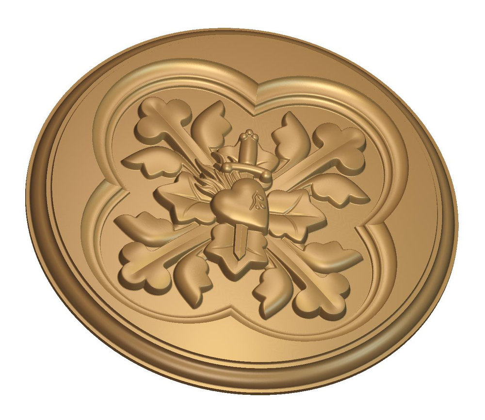Sacred Heart Medallion - 3D Rendered version