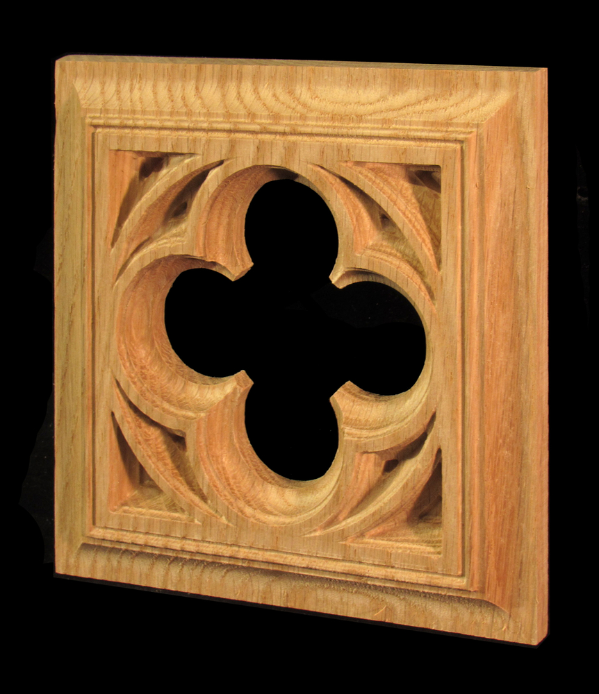Plaque - Gothic Quatrefoil Square Pierced