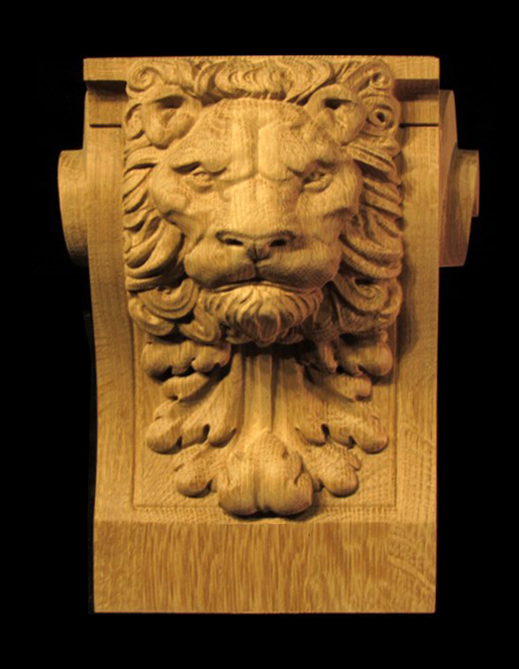 Corbel - Lion - Square - 9.8T x 7.5W x 6D