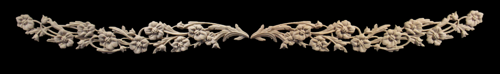 Magnolia Flower Scrolled Pair | Custom Blocks and Onlays