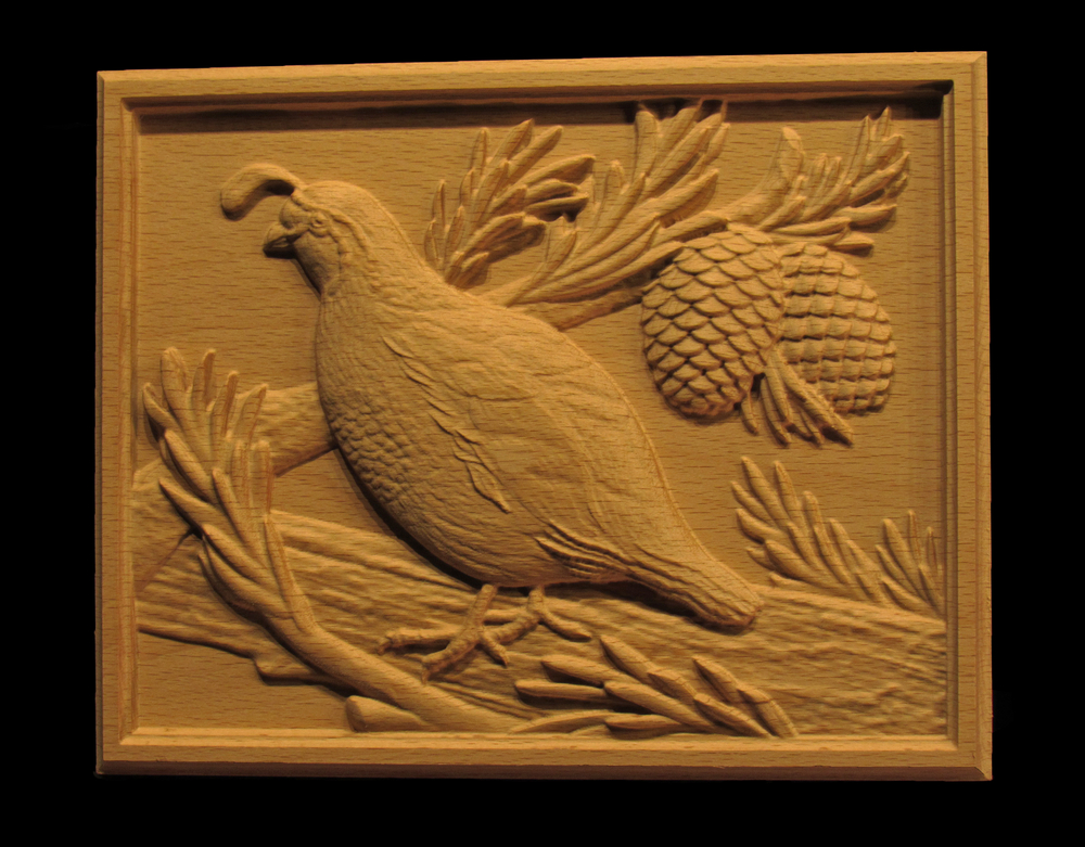 Quail Panel | Whimsical Art, Medallions, and Client Projects